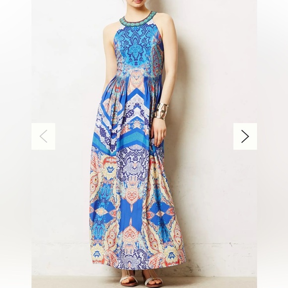 Ranna Gill Boteh Maxi Dress size 8 Anthropologie - Picture 11 of 11